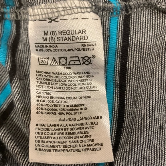 Old Navy Striped Long Sleeve Shirt Boys Size 8 - Picture 3 of 5